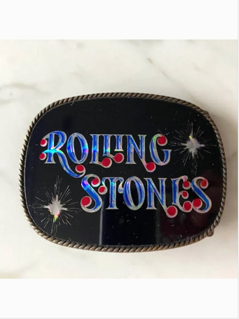 Vintage 70s Rolling Stones Belt Buckle